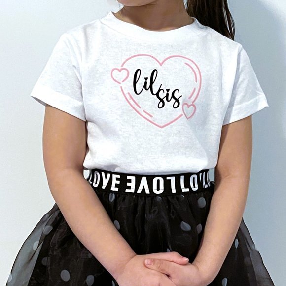Personalized Lil Sis Toddler T-shirt - Picture 1 of 4